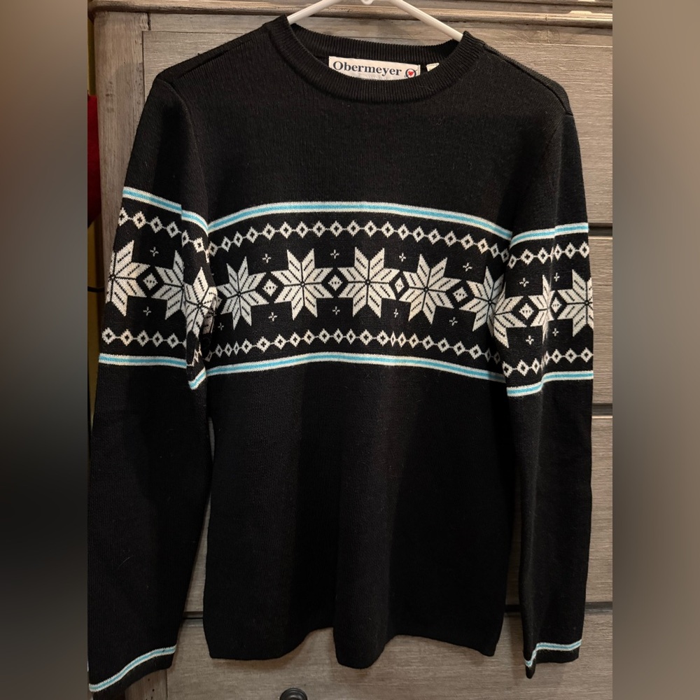 Obermeyer Women's Black Wool Blend Top